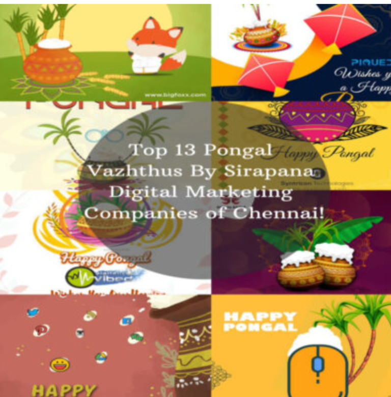 13 Top variety of Pongal Vazhthus by Sirapana Digital Marketing Companies of Chennai!