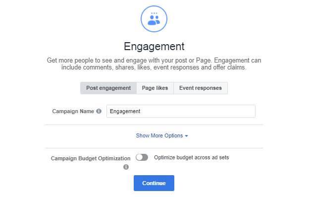 Facebook ad Engagement