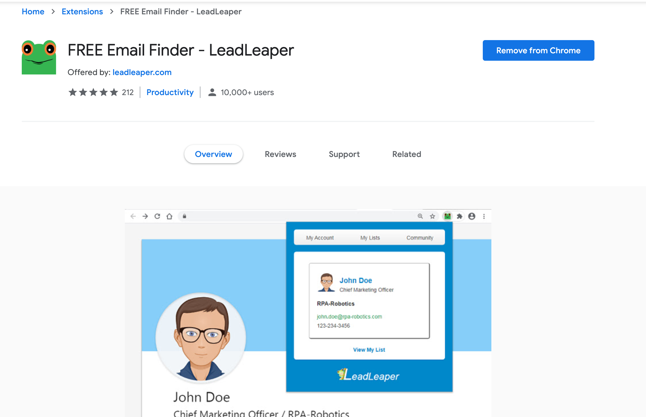 Leadleaper :Chrome extensions for sales reps to extract email from Linkedin